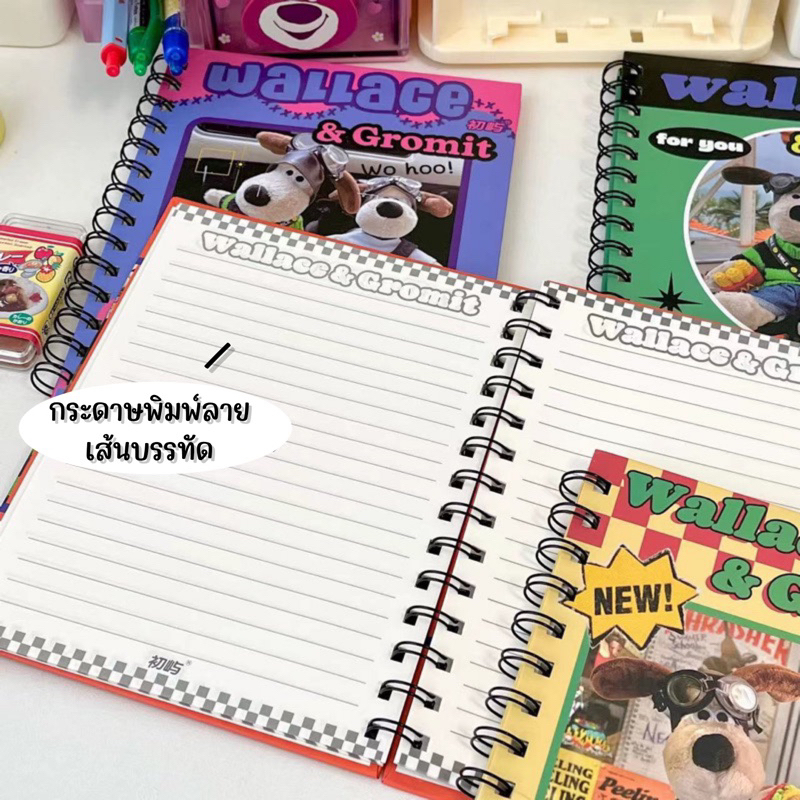💥จัดส่งไว💥(B25)สมุดจดบันทึกสันห่วงลายWallace&Gromit - รูปที่ 2