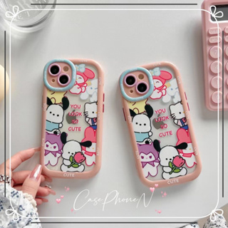 🔥สไตล์ใหม่🔥เคสไอโฟน iphone 11 14 Pro Max น่ารัก การ์ตูน ขอบครีม ป้องกันการตก เคส iphone 12 13 Pro Case for iPhone