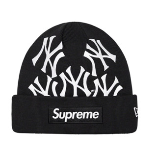 ใหม่พร้อมส่ง ของแท้ หมวกบีนนี่ Beanie Supreme x New Era Yankees