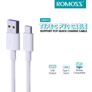 Romoss Cb3013 สายชาร์จ Usb-A เป็น Type-C 3A 1 เมตร ชาร์จเร็ว