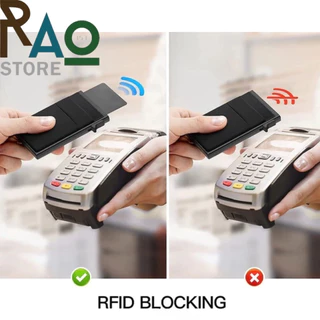 RAO Store กระเป๋าใส่บัตรเครดิตรุ่นslim มีระบบ RFIDป้องกันการโจรกรรม กล่องเก็บบัตร5-6ใบ เป๋าใส่บัตร กระเป๋าสตางค์ผู้ชาย