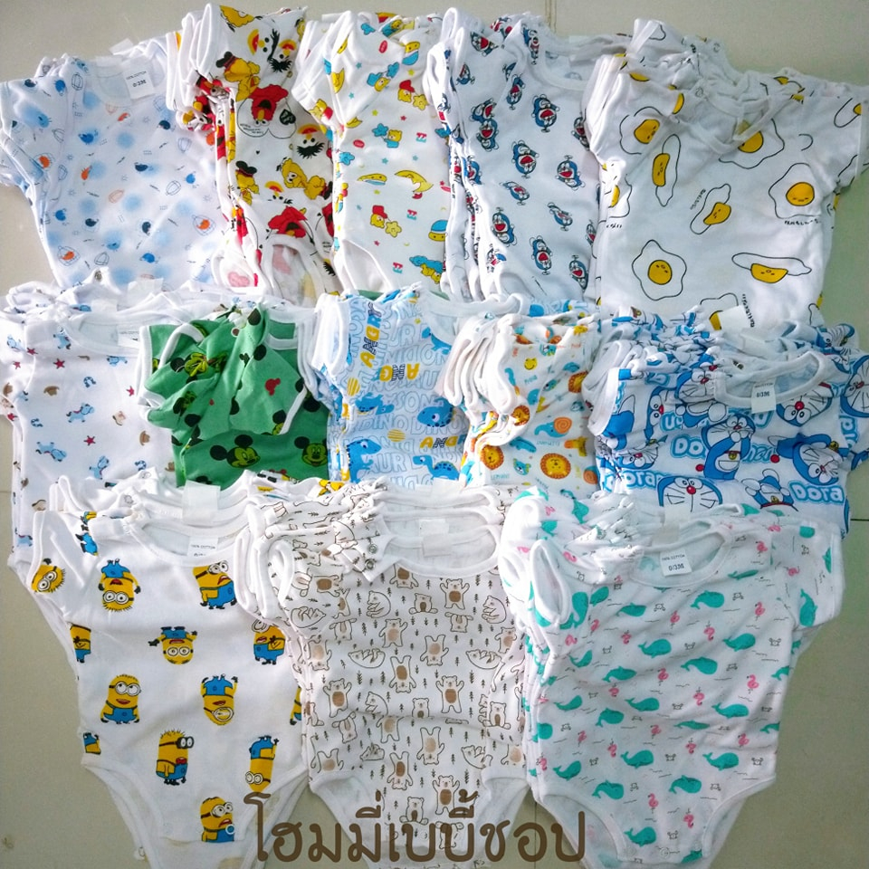 เข้าใหม่ บอดีสูทเด็ก3-6เดือน ผ้าคอตตอนนิ่ม
