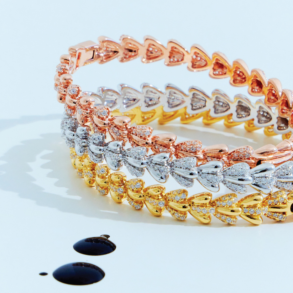 [ส่งด่วนฟรี]SWAN - Acro Bangle V2 กำไลเงินแท้ กำไลทรงเกล็ดงู ฝังเพชรคิวบิกเซอร์โคเนีย cubic zirconia