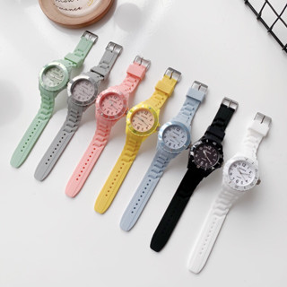 นาฬิกาสีหวานสดใส นาฬิกาผู้หญิง สายซิลิโคน