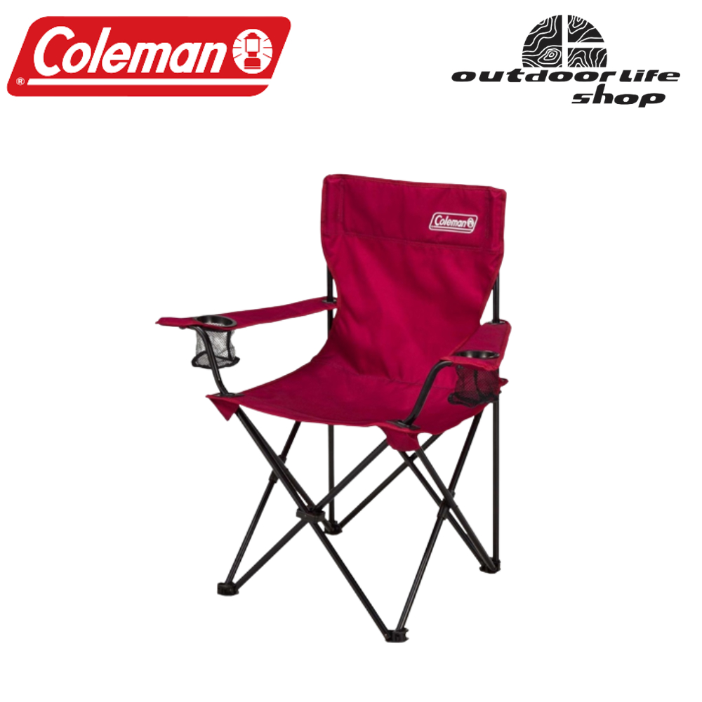 coleman jp arm chair เก้าอี้พับพร้อมแขนพัก สีแดง