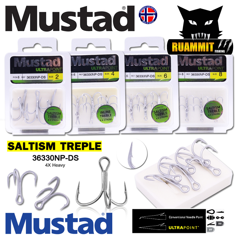 เบ็ดมัสตาด 3 ทาง MUSTAD SALTISM TREPLE 4X STRONG (36330NP-DS)