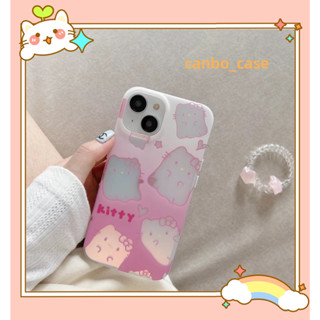 🎁ส่งของขวัญ🎁เคสไอโฟน สำหรับ 11 14 for iPhone Case 13 12 Pro Max การ์ตูน น่ารัก แมว โซ่มุก กันกระแทก เคสนิ่ม เคสโทรศัพท์