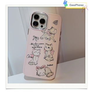 ✨ส่งของขวัญ✨เคส for iPhone 11 14 Pro Max Case for iPhone 12 13 ป้องกันการตก การป้องกัน สาวน่ารักหัวใจ cat ระดับสูง