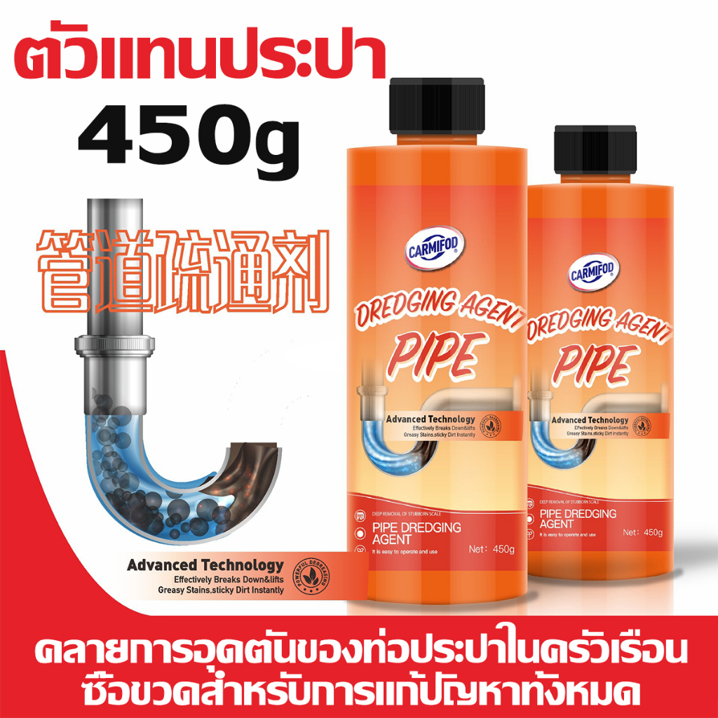 ล้างท่อแรง แค่ 1 หยดก็เพียงพอ น้ำยาล้างท่อตัน ผงล้างท่อระบายน้ำ ล้างท่ออุดตัน ท่อตัน ส้วมตัน ขจัดท่อตัน แก้ท่อตัน ไม่