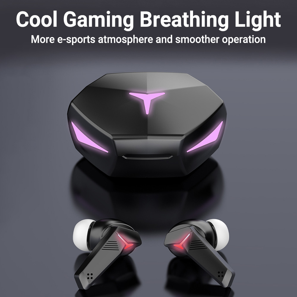 หูฟังบลูทูธ หูฟังเกมมิ่งTWS T33 หูฟังไร้สายตัดเสียงรบกวนอัจฉริยะ บลูทูธ5.2 หูฟัง แสงไฟLEDพร้อมระบบสั
