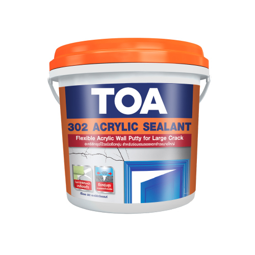 TOA 302 อะคริลิก ซีลแลนท์ อะคริลิกอุดโป๊วชนิดยืดหยุ่น ขนาด 1 กก.