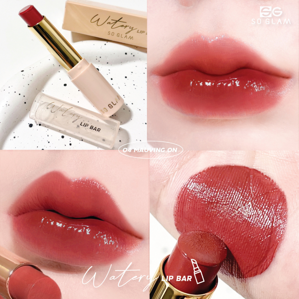 SO GLAM أحمر شفاه Watery Lip Bar ‏04 Mauving On — صورة 3