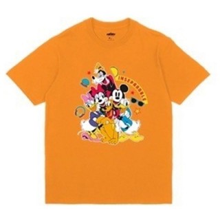 เสื้อDisney ลาย Mickey Mouse สีส้ม🍊 (MK-107)