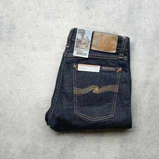 Skinny Lin Dry Deep Orange แบรนด์ Nudie Jeans แท้ 100% by Goods &amp; Raw