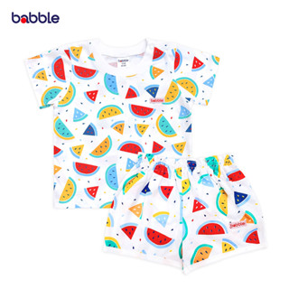 BABBLE ชุดเด็ก ชุดเซตเด็ก แขนสั้นขาสั้น (3 ลายให้เลือก) อายุ 3 เดือน ถึง 9 ปี (SS014) (BSS)