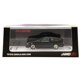 INNO64 1/64 Toyota Corolla AE86 Levin Black with Extra wheels set and water slide decals