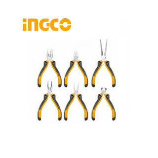 INGCO ชุดคีมมินิ มีสปริง ขนาด 4.5 นิ้ว 6 ตัวชุด HMPS06115 （ 6pcs Mini Plier Set ）B