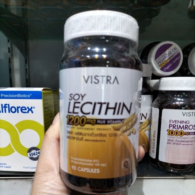 ลดคอเลสเตอรอล##เสริมความจำ ##บำรุงตับ ## Vistra Lecithin  90  แคปซูล