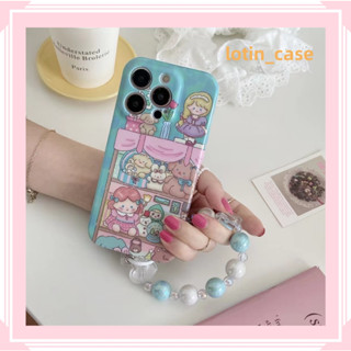 🎁ส่งของขวัญ🎁เคสไอโฟน สำหรับ 11 13 for iPhone Case 14 12 Pro Max น่ารัก น่าสนใจ โซ่มุก กันกระแทก ปกป้อง เคสโทรศัพท์