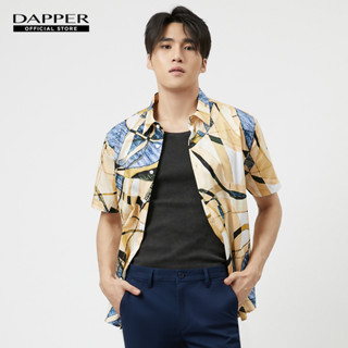 DAPPER เสื้อเชิ้ตแขนสั้น Abstract Art Print สีเหลือง (BCSY1/076TP)