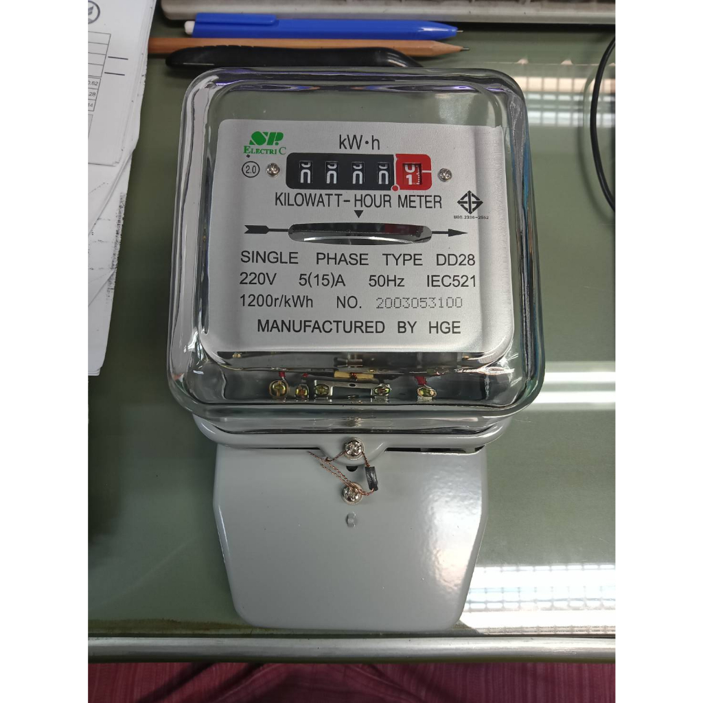 มิเตอร์ มิเตอร์ไฟฟ้า มิเตอร์วัดไฟ 5(15)A / 15(45)A 1 เฟส 220V 50Hz มีมอก.