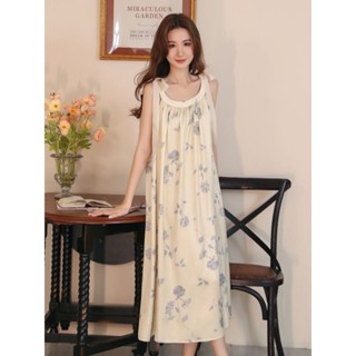 ชุดนอน Rosy dress pajamas (premium silk satin)