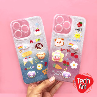 i11/หัวเว่ยNova3i/เรียวมีC11/5เคสมือถือนิ่ม TPU ใสกันเลนส์กล้องแผ่นรองกากเพชรไล่สีพิมพ์ลายกา