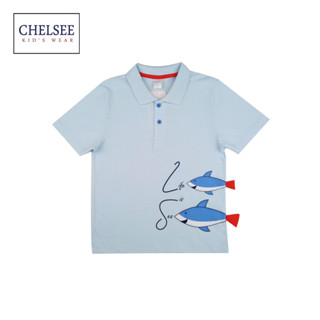 Chelsee เสื้อโปโล เด็กผู้ชาย แขนสั้น รุ่น 127915 พิมพ์ลาย อายุ 3-11 ปี ผ้า 100%Cotton เสื้อผ้าเด็กโต เสื้อโปโลเด็ก