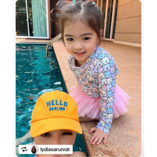 GIRL SWIMSUIT +SWIMMING CAP ชุดว่ายน้ำเด็กผู้หญิง