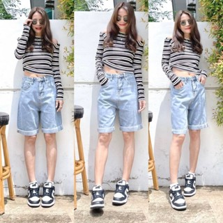 กางเกงยีนส์ ทรง 3ส่วน boyish style #bnt