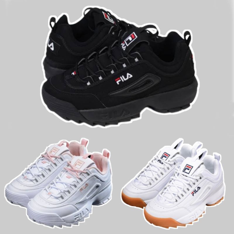 (สอบถามก่อนซื้อ) Fila รองเท้า fila Disruptor 2  sneakers ผู้หญิง (ของแท้ 100% ชอปไทย)รองเท้าทรงสูง สวย