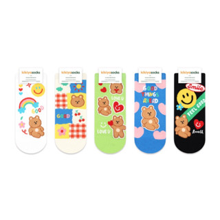 Chacha socks - ถุงเท้าข้อสั้น น้องหมี แบรนด์ kikiya นำเข้าจากเกาหลี