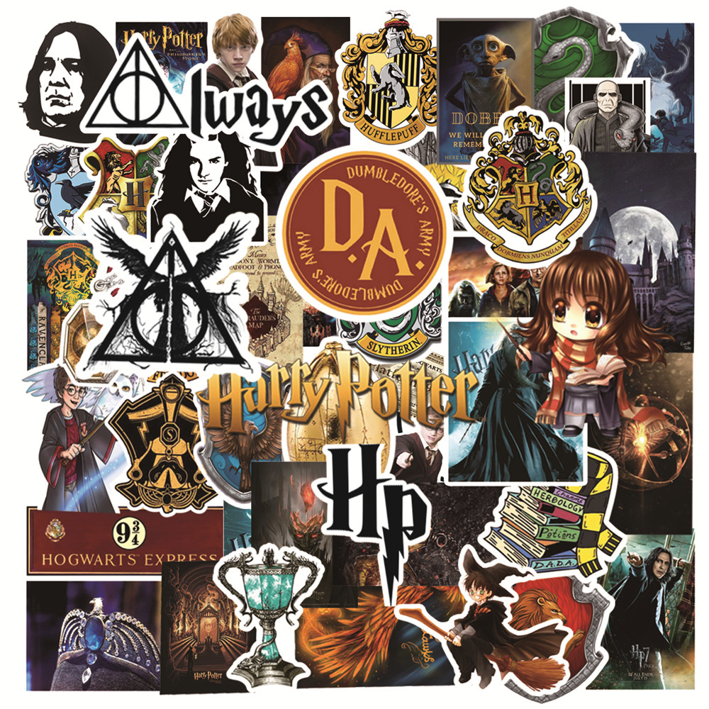 ✨พร้อมส่ง✨Harry Potter CUTE MOVIE LOGO ผ่น  STICKER พีวีซี กันน้ำ สเก็ตบอร์ด สติ๊กเกอร์