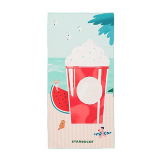 ผ้าเช็ดตัว ผ้าขนหนูชายหาด สตาร์บัคส์ ลายแตงโม Starbucks Towel Watermelon Beach