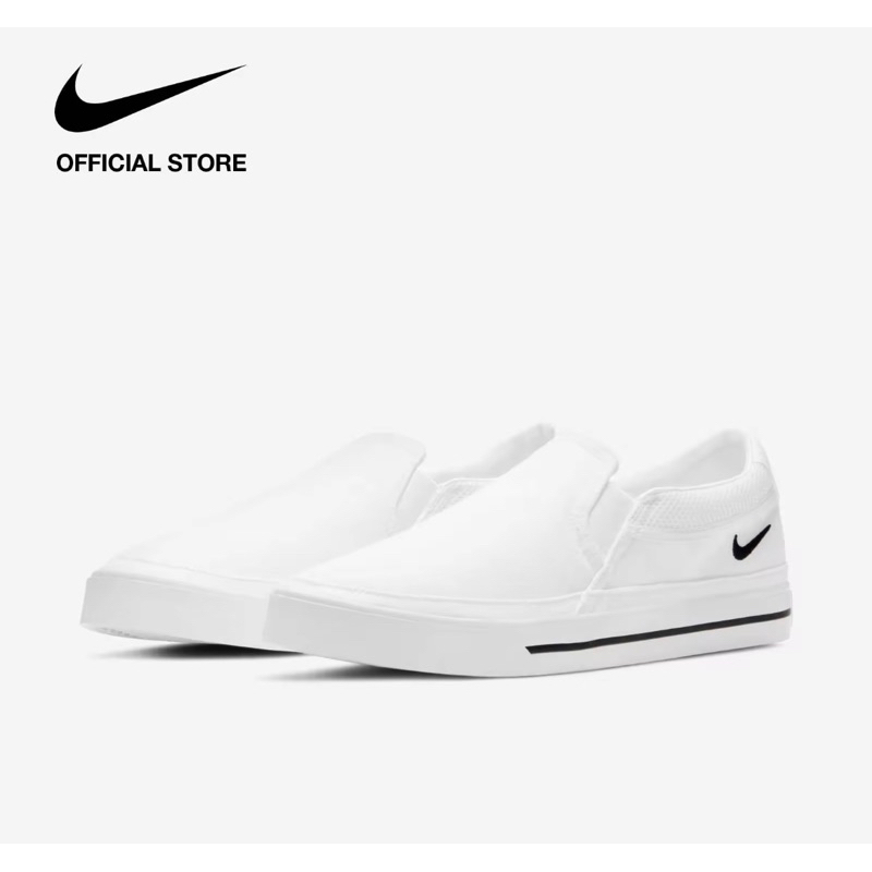 Nike Women's Court Legacy Slip-On - White ไนกี้ รองเท้าลำลองผู้หญิง คอร์ท เลกาซี่ - สีขาว