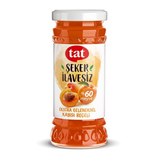 Tat Apricot Jam, No Added Sugar (Şeker İlavesiz Kayısı Reçeli) 270g แยมแอปริคอท เนื้อผลไม้60% ไม่มีน้ำตาล