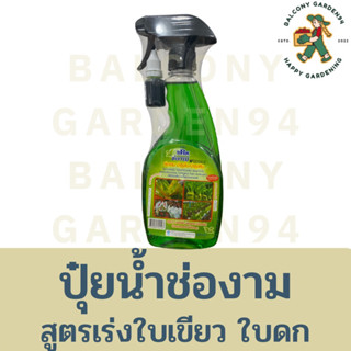 ปุ๋ยน้ำอินทรีย์ ช่องาม ขวดสีเขียว ฮอร์โมนสูตรเร่งใบ-เร่งต้น ทำให้ดกเขียว ต้นสมบูรณ์ เขียวเงางาม