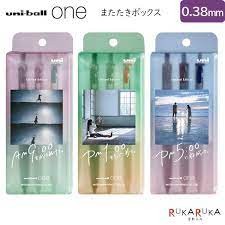 Uni-ball one x iwakura shiori Iwakura しおり ปากกาลูกลื่น unisex ชุดสามสี 0.38-PM 5:00 ( UMNSSF38DB.5J3 ) รุ่นที่มีจำนวนจำก