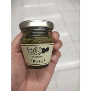 Trivelli Tartufi Truffle Pesto Sauce 45g. ซอสใบโหระพาผสมเห็ดทรัฟเฟิลและน้ำมันมะกอก 45กรัม