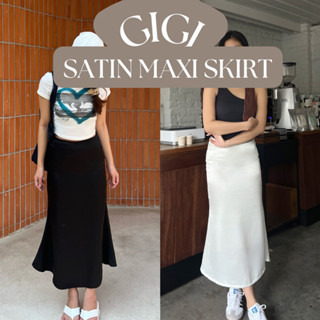 กระโปรงยาวซาติน “gigi satin maxi skirt ”