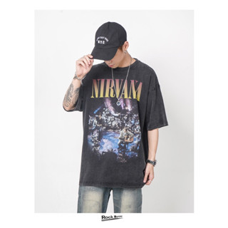 Spenzer.street | 🖤 Nirvana yellow โอเวอร์ไซส์ เสื้อผ้าสตรีท เกาหลี y2k แฟชั่น ทราวิส 2pac ฮิต 2023 มาใหม่