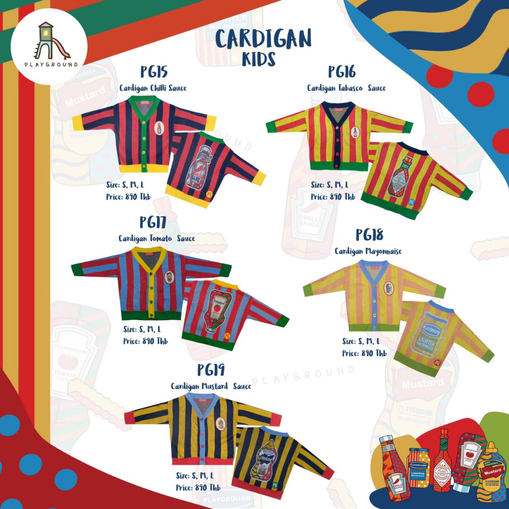 (ซื้อ 2ชิ้น ลด 50%)รวม CARDIGAN Kids/MOM&DAD-Playground-The Saucy Festival Collection