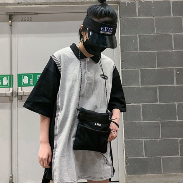 tokyosellected(T1641) กระเป๋าผ้าสะพายข้างสายเชือกSPORเวอร์ชั่นเกาหลี
