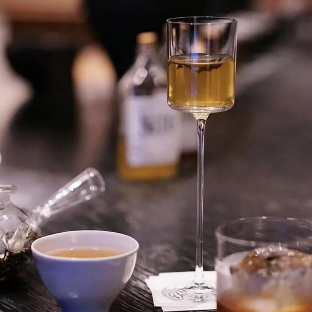 แก้วค็อกเทลสูงทรงกระบอกตรง สไตล์ญี่ปุ่น ins สำหรับแชมเปญ ไวน์แดง Matheni  125ml