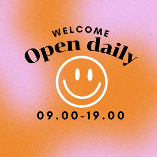 สติ๊กเกอร์ติดกระจก สติ๊กเกอร์ตกแต่งร้านกาแฟ OPEN DAILY 🪞 เปลี่ยนจ้อความแจ้งหมายเหตุ ติดผนัง ติดกระจก ร้านกาแฟ คาเฟ่