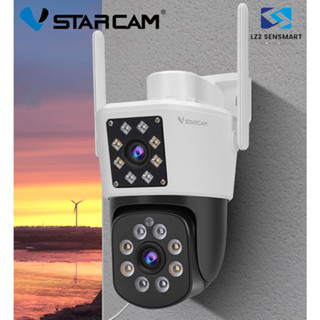 Vstarcam CS662DR (เลนส์คู่) ความละเอียด 2.0 MP (1296P) กล้องวงจรปิดไร้สาย ภาพสี มีAI+ คนตรวจจับสัญญาณเตือน Outdoor Cam