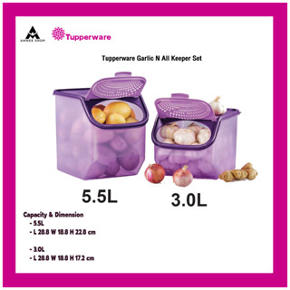 ภาชนะบรรจุอาหาร ผลไม้ Tupperware Garlic N All Keeper Set