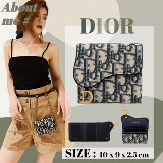 ดิออร์⭐ Dior Saddle Wallet/Ladies Coin Purse/Trifold Wallet/Embroidered Classic/Multiple Styles/Flip Wallet