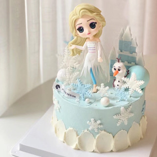 โมเดลเจ้าหญิงเอลซ่าสวยๆแต่งหน้าเค้ก Elsa-05 (พลาสติก)