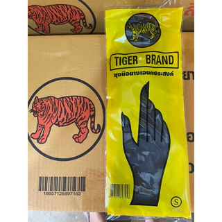 ถุงมือแม่บ้านยาว 14 นิ้ว ตราเสือสีดำยาวหนา และสีส้มยาว ถุงมือทำสวน ล้างห้องน้ำ เอนกประสงค์